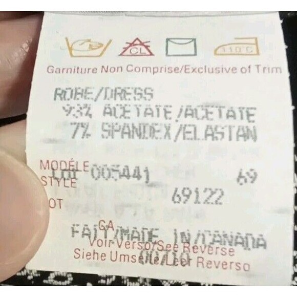 Joseph Ribkoff Maxi Dress Floral Black Size 12 Slit Sides Zip Back Stretch - Picture 11 of 11